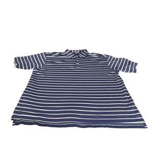 Peter Millar Summer Comfort Golf Polo Mens XL Blue Green Striped Crown Sport